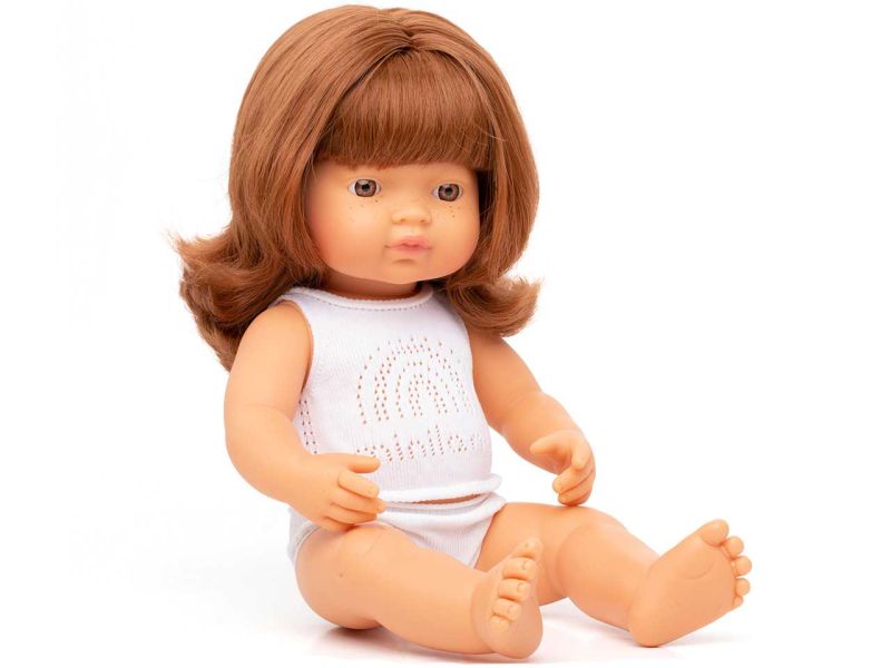 miniland dolls Babypuppe europäisches Mädchen, rothaarig