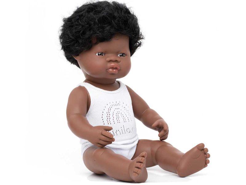 miniland dolls Babypuppe afrikanischer Junge