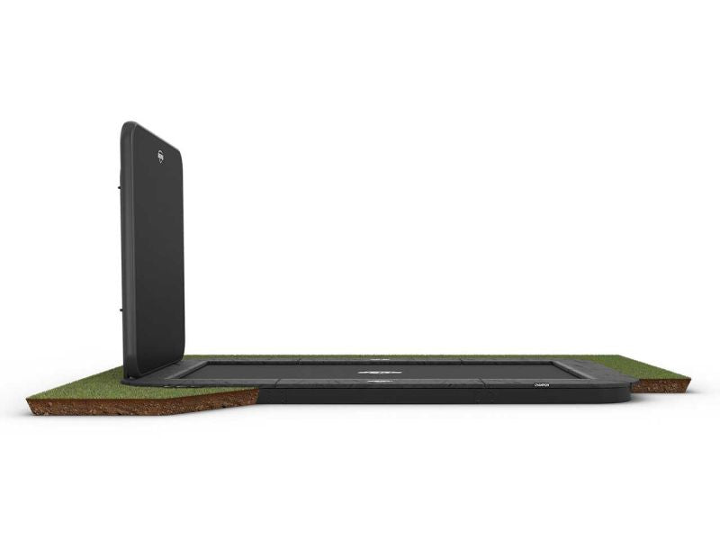 BERG Trampolin Ultim Champion Sports FlatGround 410 Grey mit AirFlow Pro inkl. AeroWall