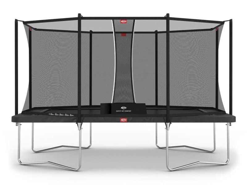 BERG Trampolin Ultim Favorit Regular 410 Grey mit AirFlow inkl. Sicherheitsnetz Comfort