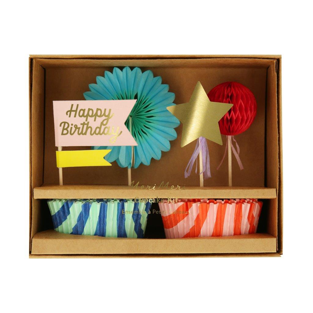 Stripe Party Cupcake Set