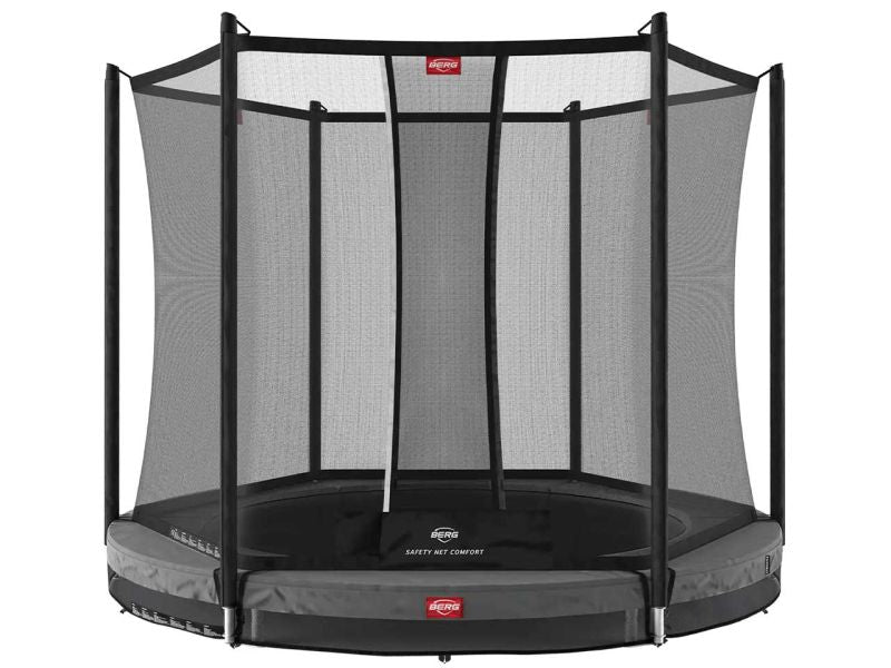 BERG Trampolin Favorit InGround 200 Grey inkl. Sicherheitsnetz Comfort