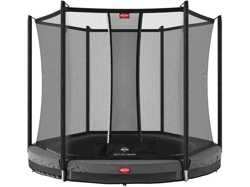 BERG Trampolin Favorit InGround 330 Grey mit AirFlow inkl. Sicherheitsnetz Comfort