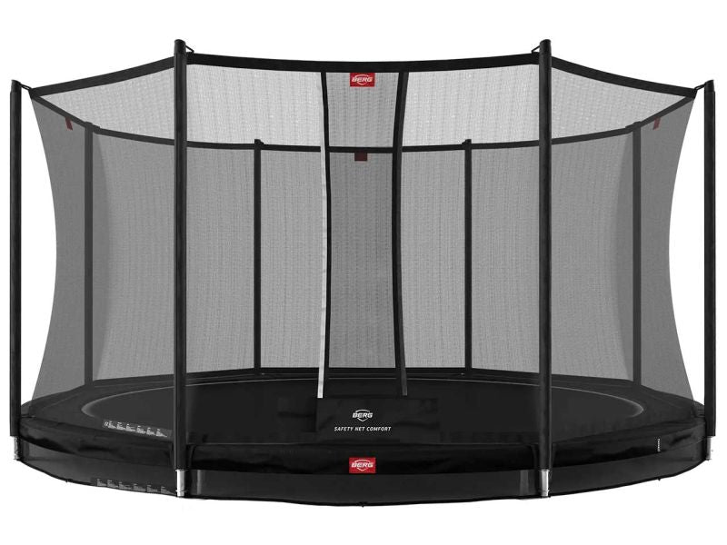 BERG Trampolin Favorit InGround 380 Black inkl. Sicherheitsnetz Comfort - Modell 2022