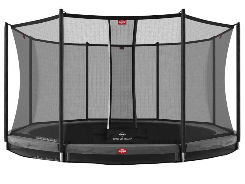 BERG Trampolin Favorit InGround 430 Grey inkl. Sicherheitsnetz Comfort