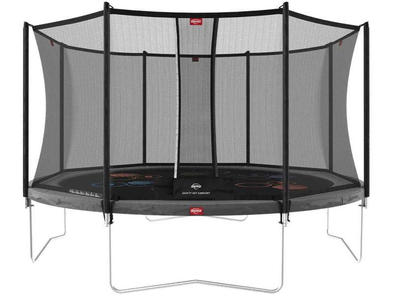 BERG Trampolin Favorit Regular 430 Grey Levels inkl. Sicherheitsnetz Comfort