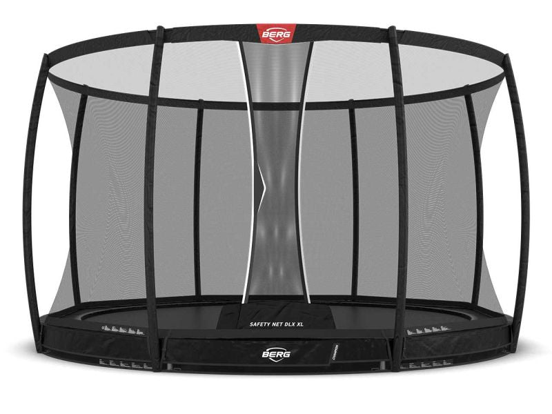 BERG Trampolin Champion InGround 430 Black inkl. Sicherheitsnetz Deluxe XL