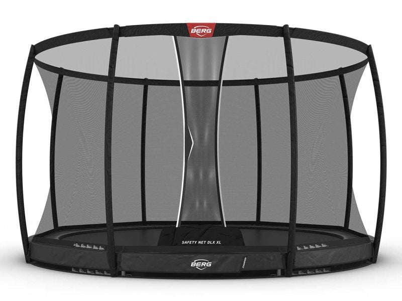 BERG Trampolin Champion InGround 430 Grey inkl. Sicherheitsnetz Deluxe XL