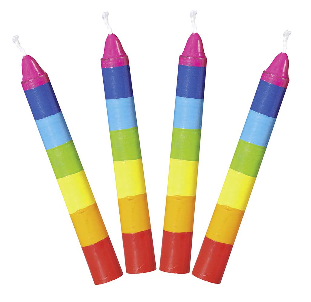 Regenbogenkerzen