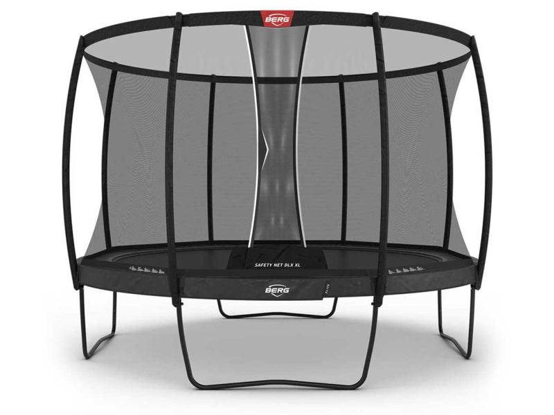 BERG Trampolin Elite Regular 430 Grey mit AirFlow Pro inkl. Sicherheitsnetz Deluxe XL