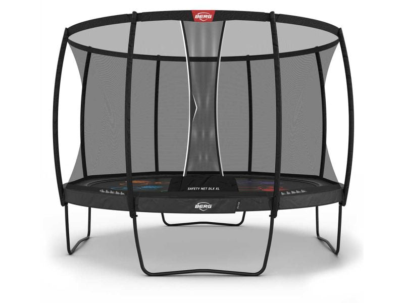 BERG Trampolin Elite Regular 430 Grey Levels mit AirFlow Pro inkl. Sicherheitsnetz Deluxe XL