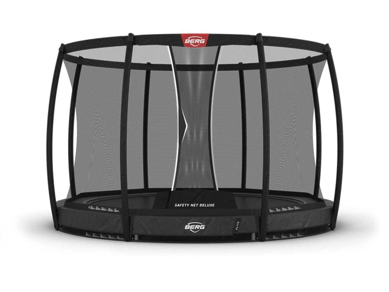 BERG Trampolin Elite InGround 330 Grey mit AirFlow Pro inkl. Sicherheitsnetz Deluxe