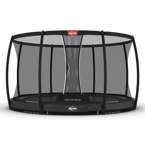 BERG Trampolin Elite InGround 380 Grey inkl. Sicherheitsnetz Deluxe
