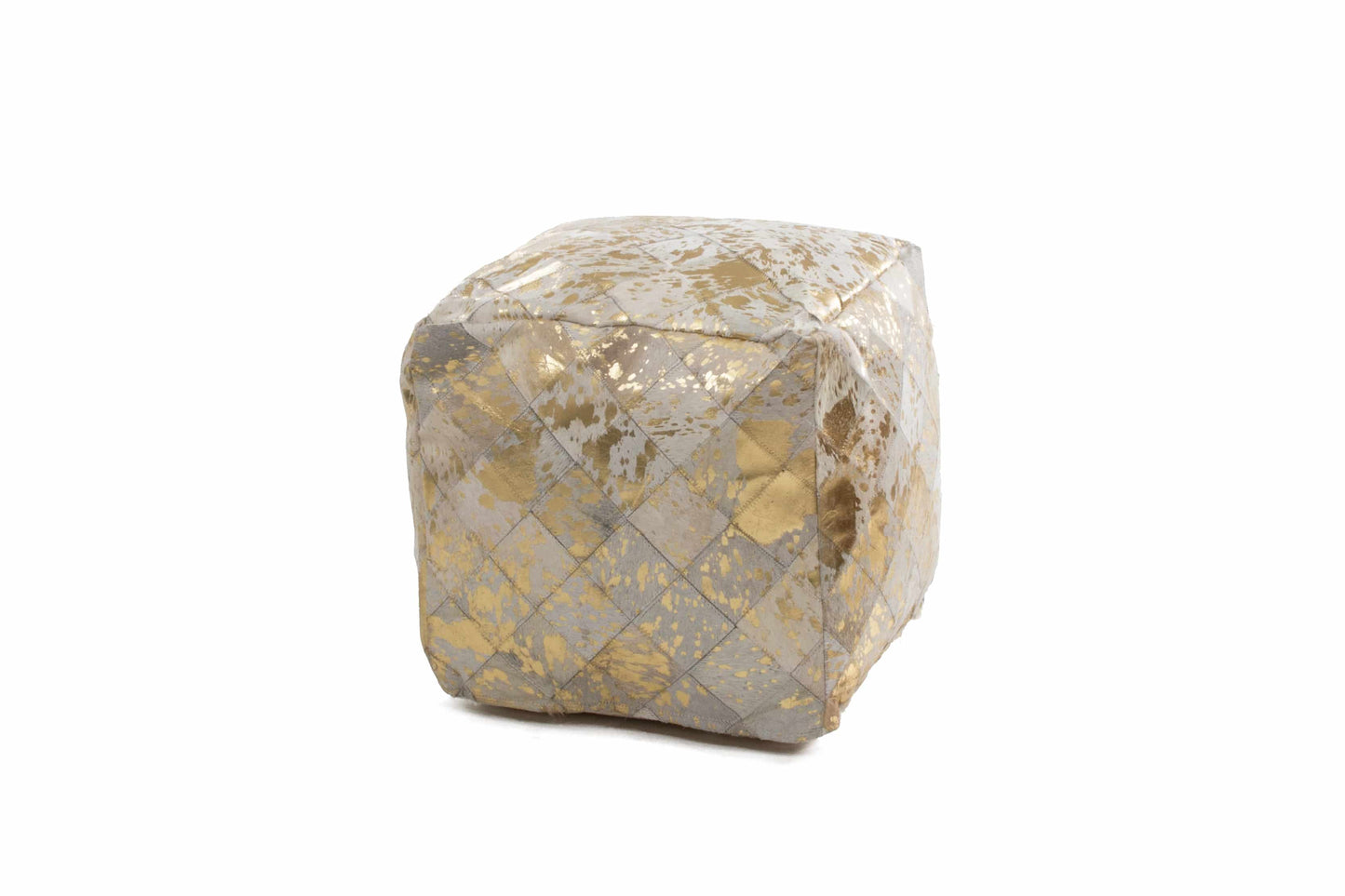 Lavish Pouf 210 Elfenbein / Gold 45cm x 45cm