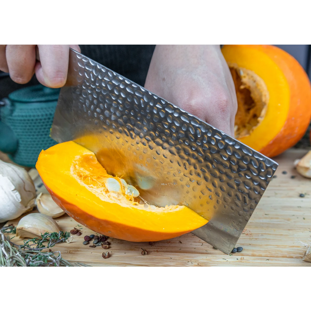 Das asiatische Set: 3 Messer (Schälmesser + Santoku + Hackbeil)