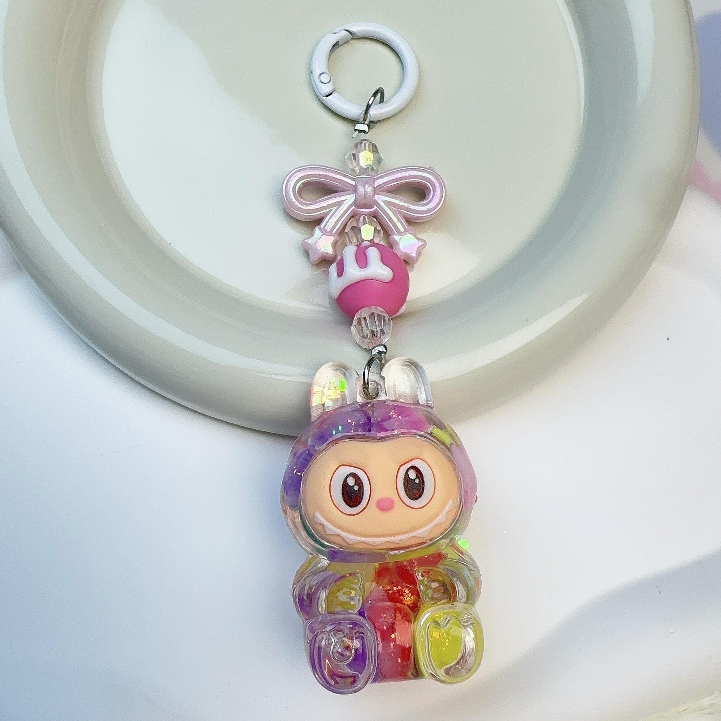Kreativer Schlüsselanhänger Fließfigur Kleines Hängeaccessoire