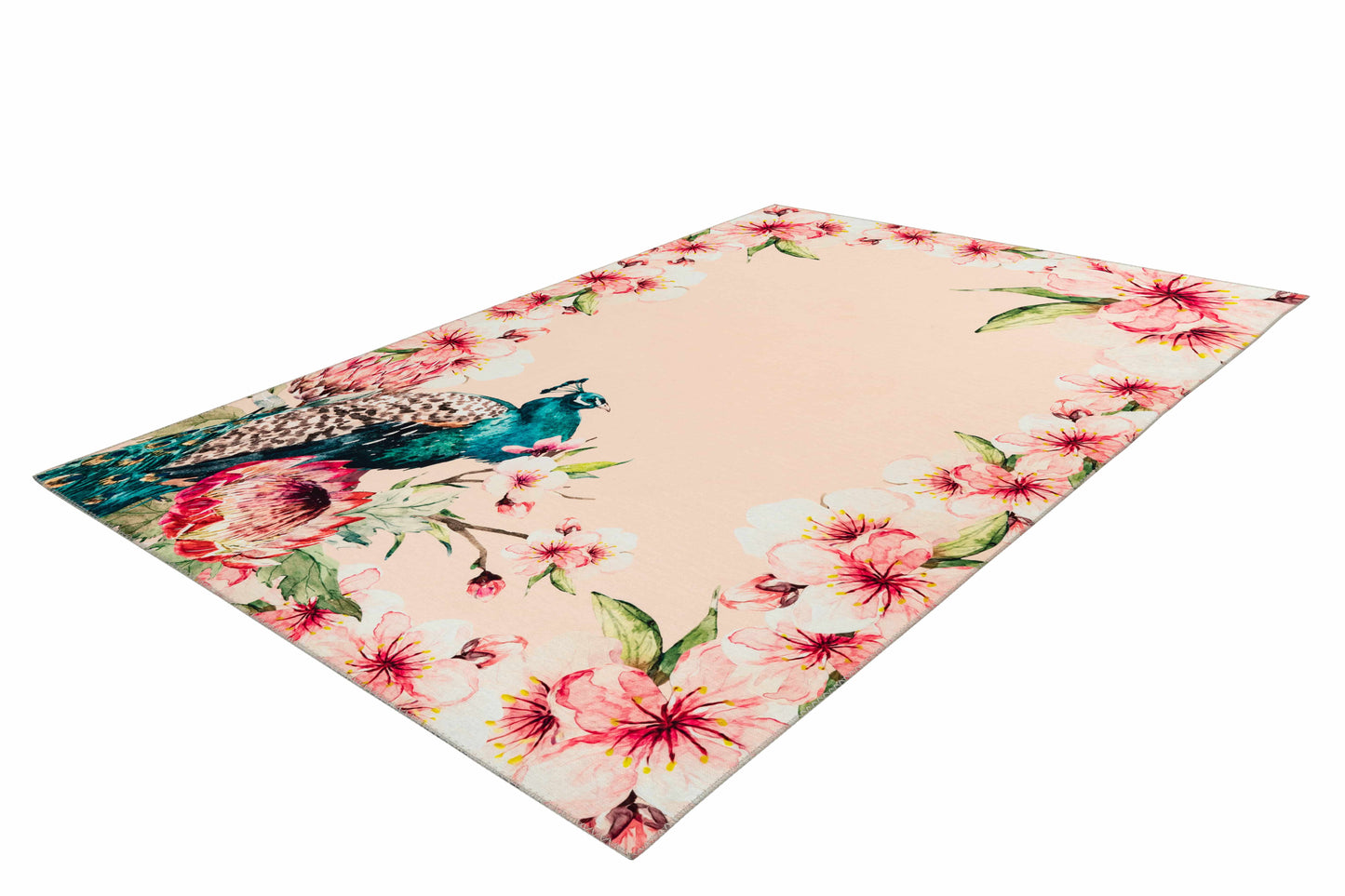 Teppich Blossom 125 Multi / Creme 80cm x 150cm | Flachflor