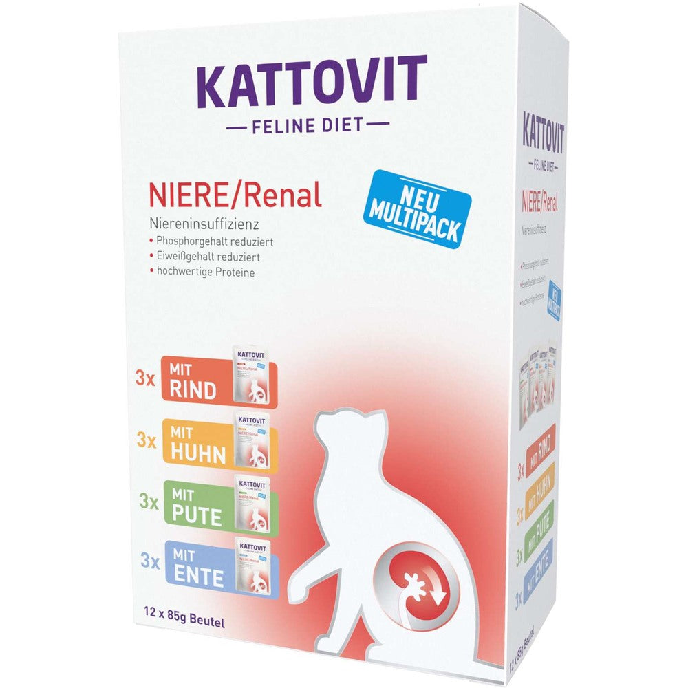 Kattovit - Feline Diet Pouchbeutel Niere/Renal Multipack 12x85g (5er Pack)