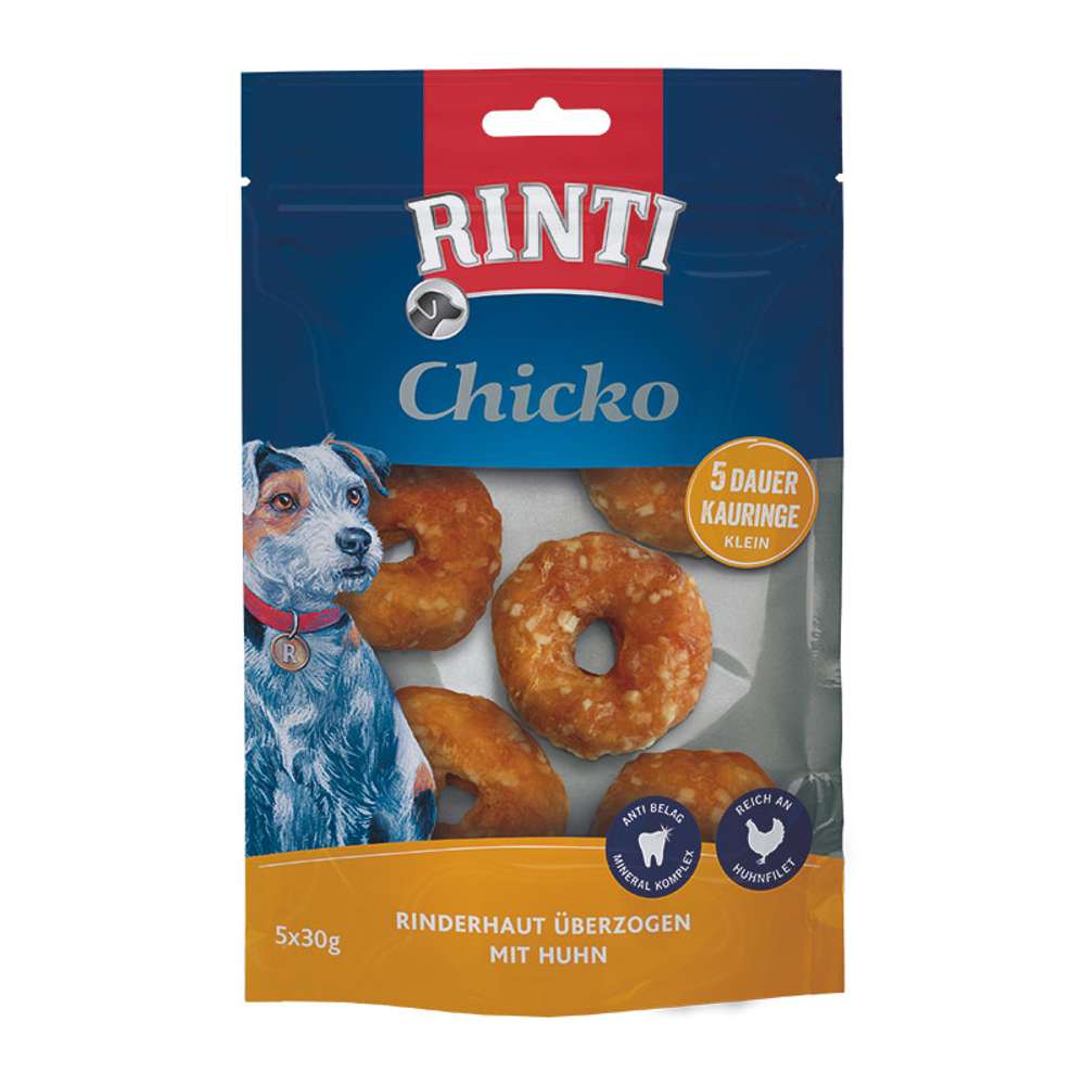 Rinti - Chicko Dauer-Kauringe klein mit Huhn 5x30g (9er Pack)