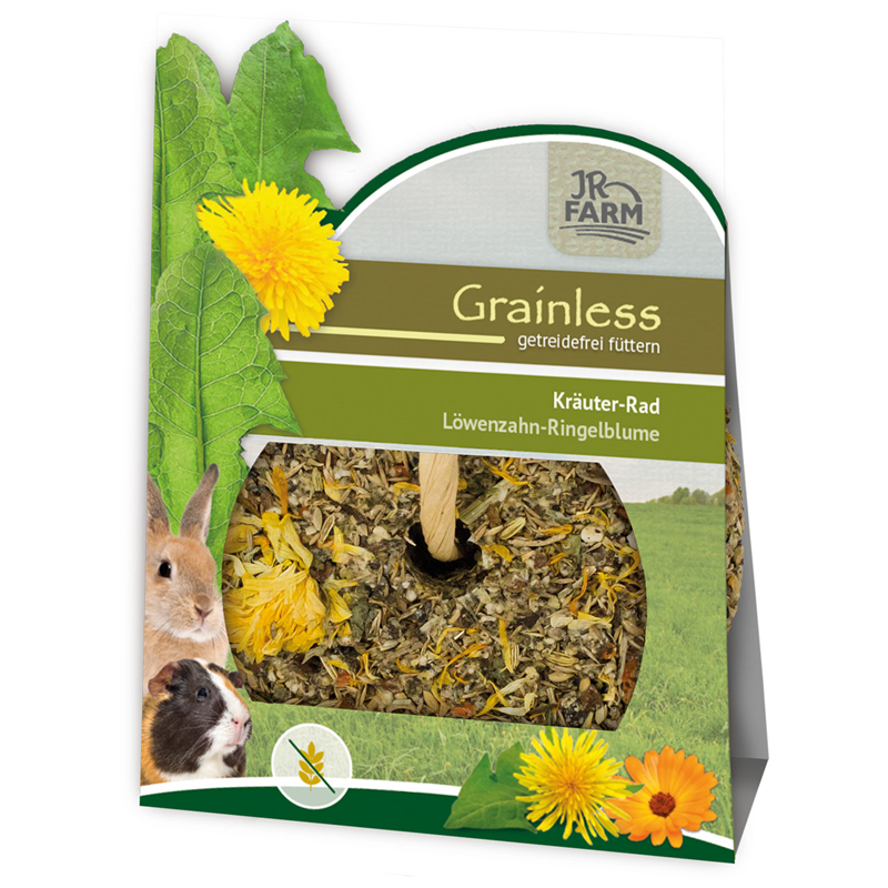JR Grainless Kräuter-Rad Löwenzahn-Ringelblume 140g