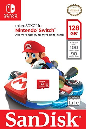 SanDisk microSDXC UHS-I Speicherkarte für Nintendo Switch - (U3, Class 10, 100 MB/s Übertragung, mehr Platz für Spiele)