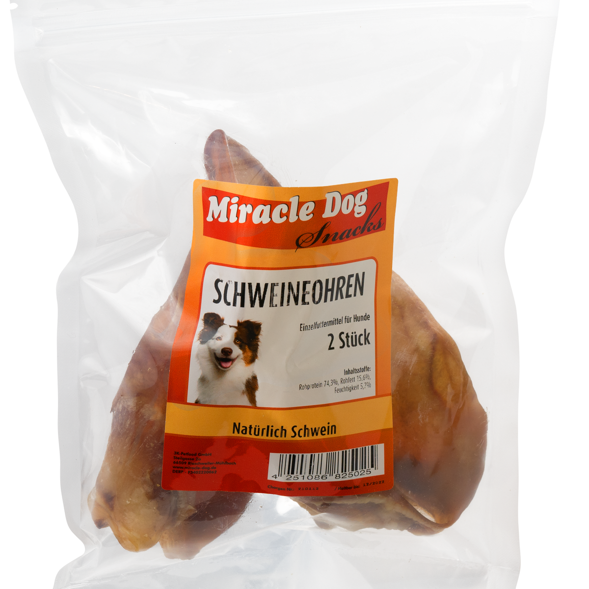 Miracle Dog Schweineohren extradick 2 Stück - 14er Pack