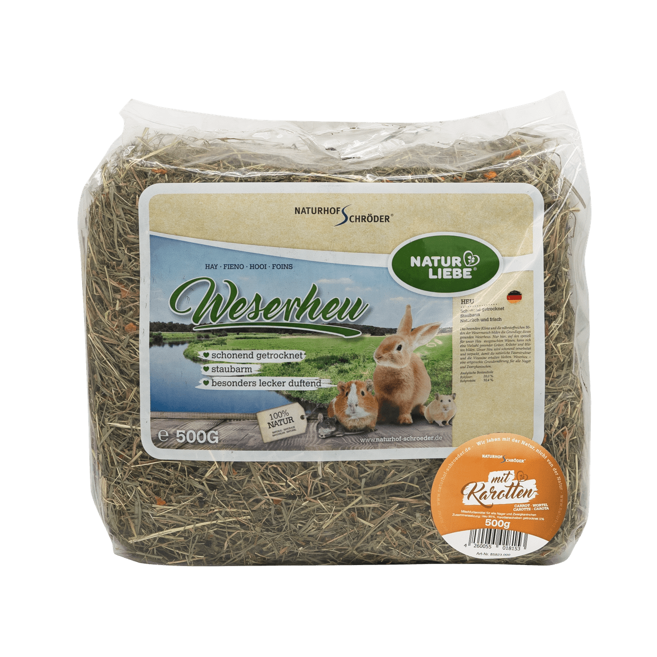 Weserheu Karotte locker gestopft 500g