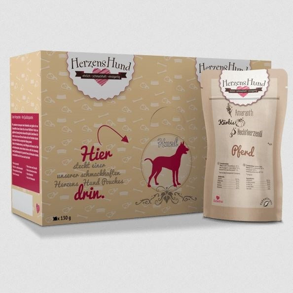 Herzenshund Pferd mit Kürbis 130g