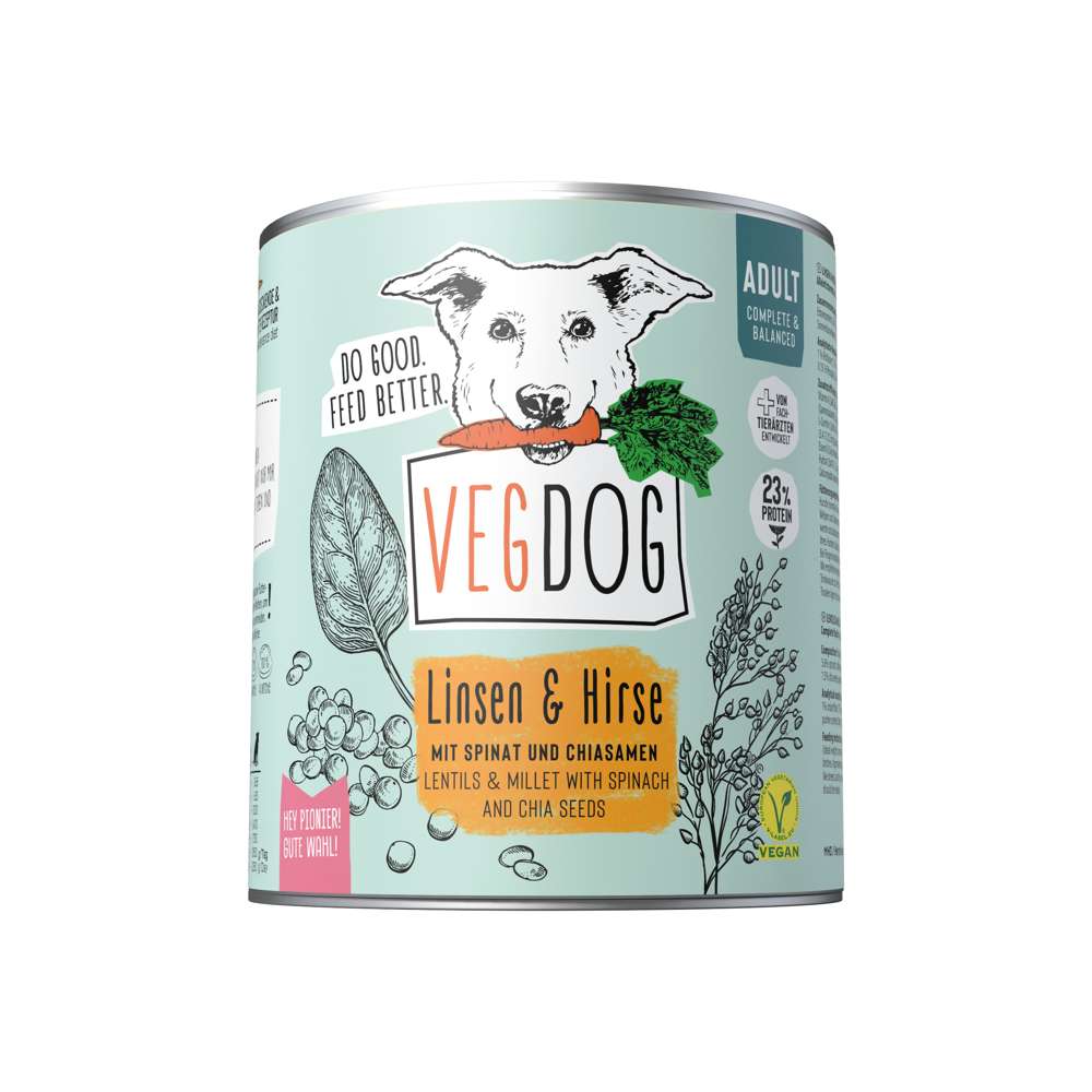 VEGDOG - Adult Dose No1 - Linsen & Hirse