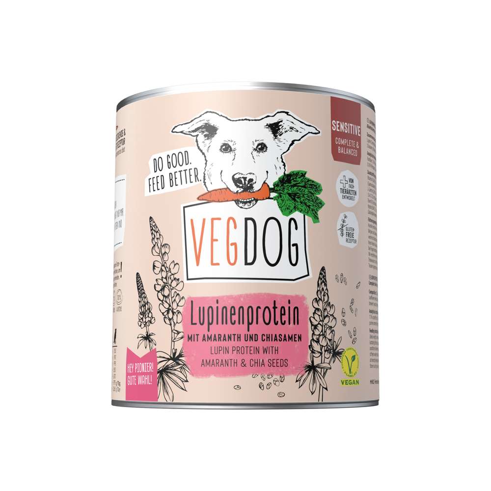 VEGDOG - Sensibelchen Dose No1 - Lupinenprotein