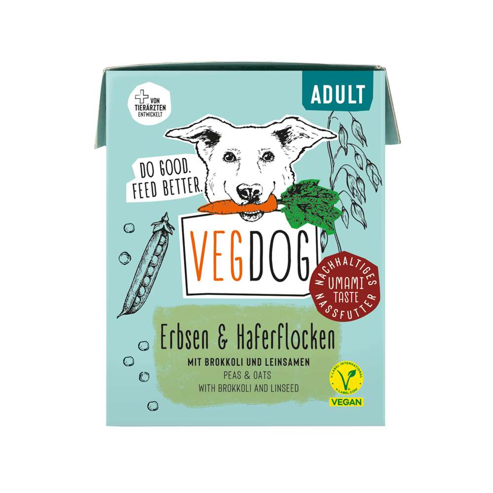 VEGDOG - Adult Tetra - Erbsen & Haferflocken