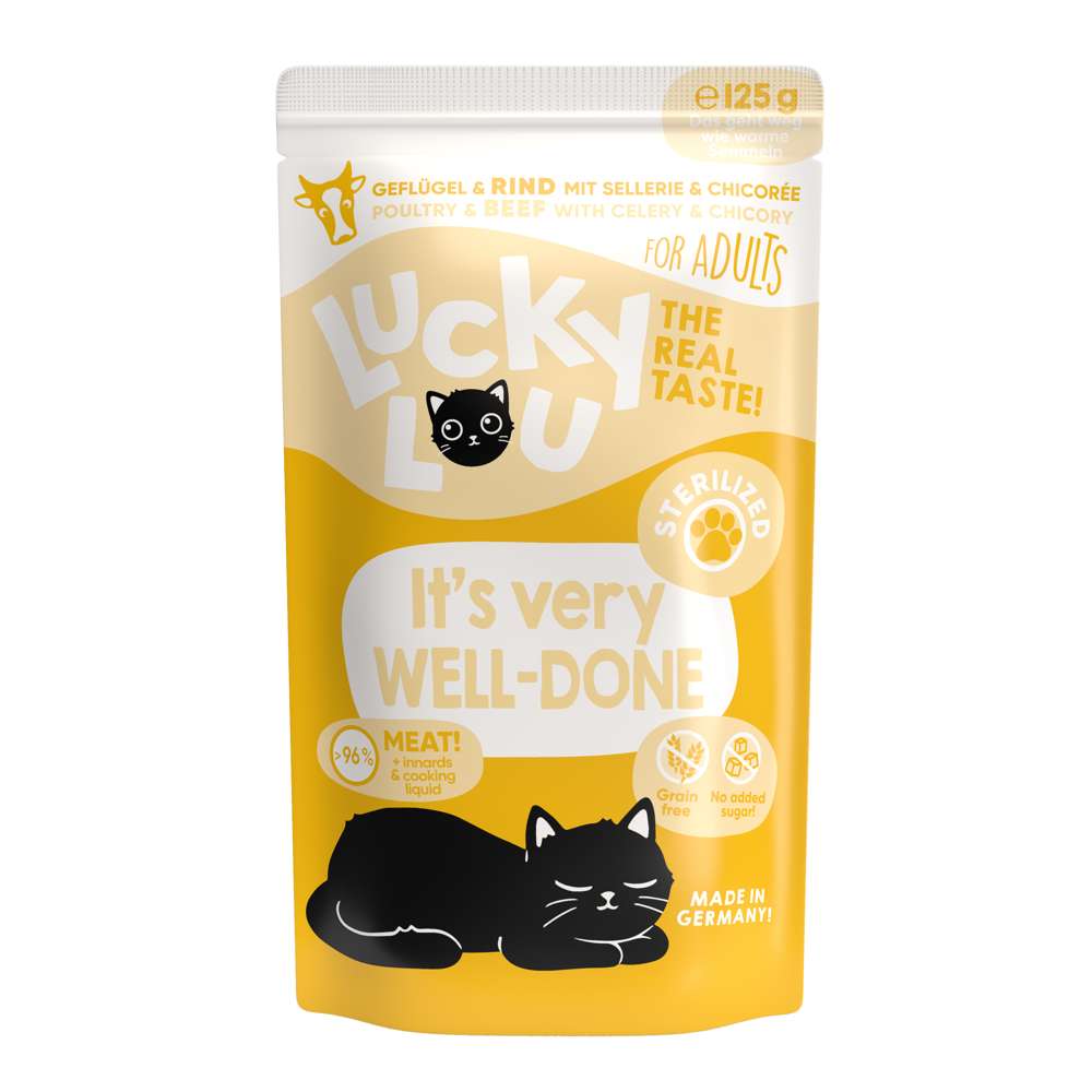 LuckyLou Cat - Life Stage Sterilized Pouchbeutel 16x125g