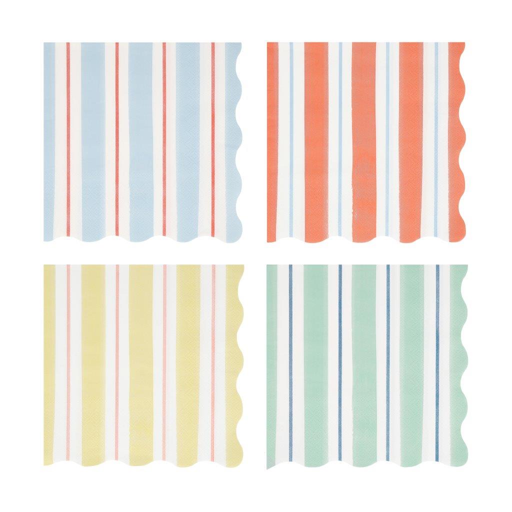 Preppy Stripe Servietten gross