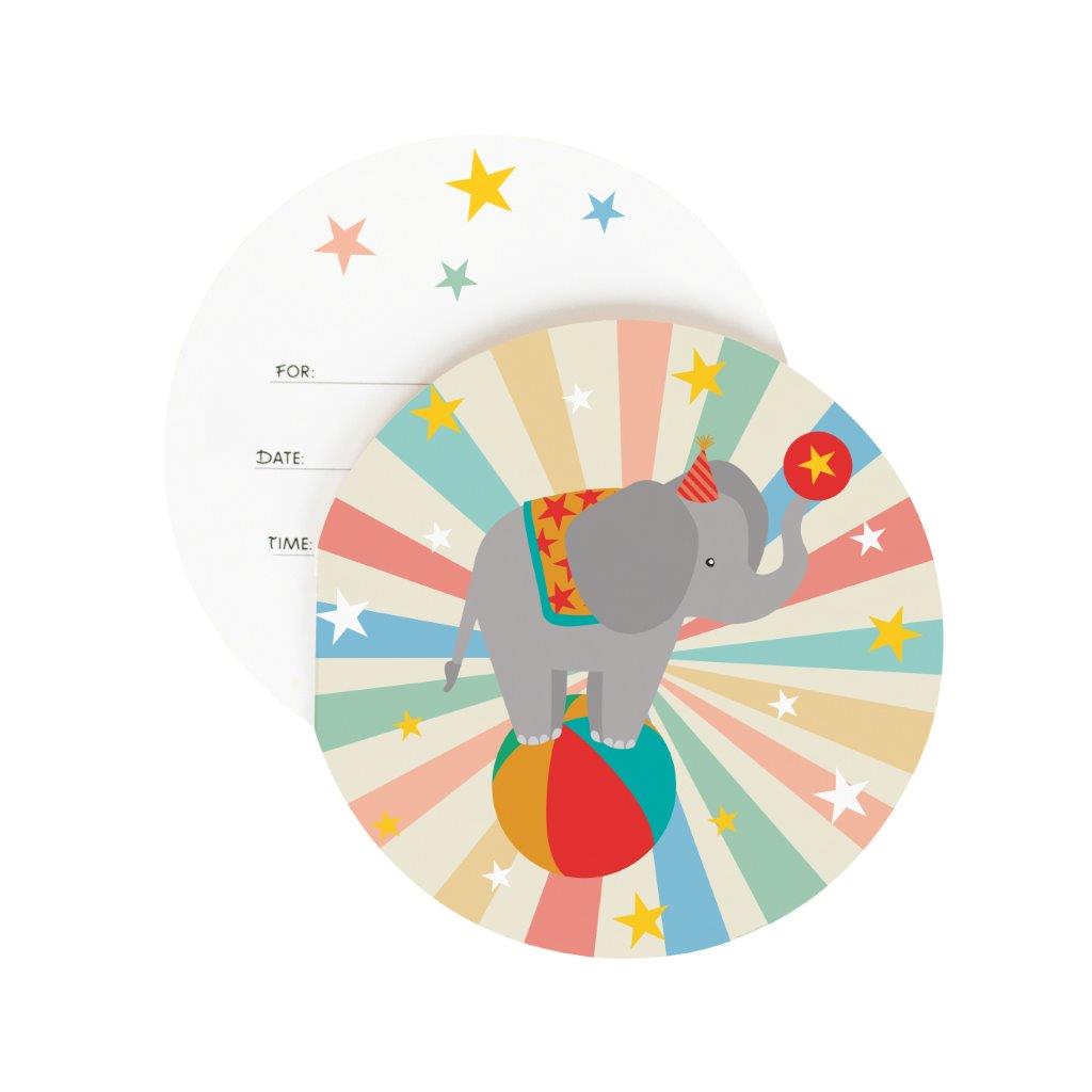 Circus Einladungen rund