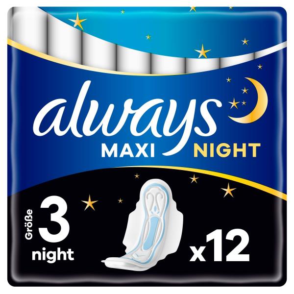Always Maxi Night Damenbinden mit Flügeln (Größe 3)