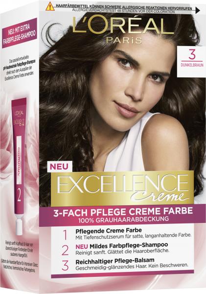 L'Oréal Excellence Creme 3 Dunkelbraun