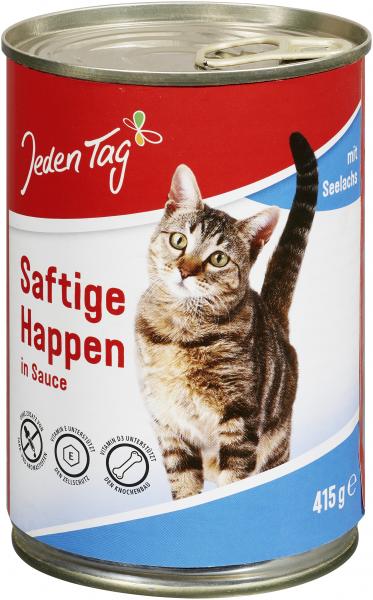 Jeden Tag Katze Saftige Happen in Sauce mit Seelachs