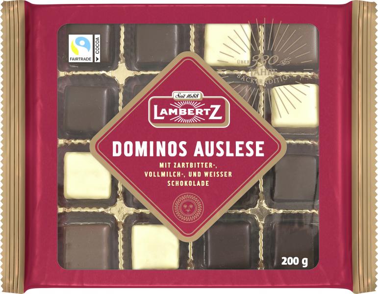 Lambertz Aachener Dominos Auslese Zartbitter-, Vollmilch- & Weiße Schokolade