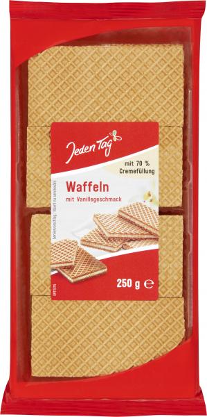 Jeden Tag Waffeln mit Vanillegeschmack