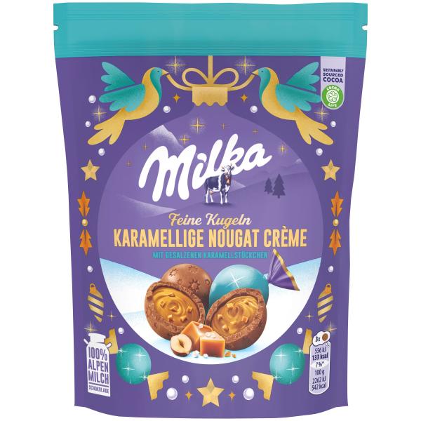 Milka Feine Kugeln Karamellige Nougat Creme