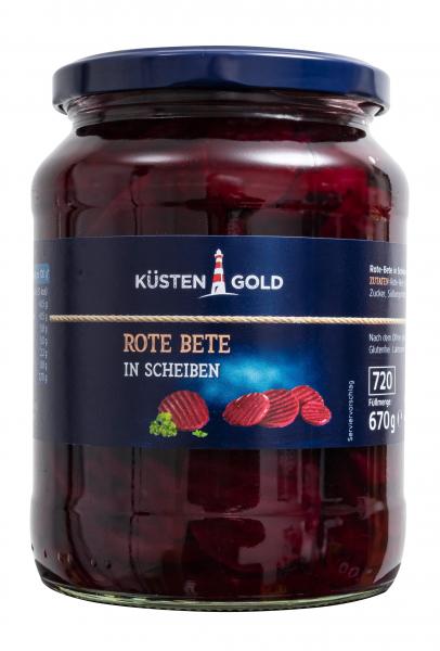 Küstengold Rote Bete in Scheiben