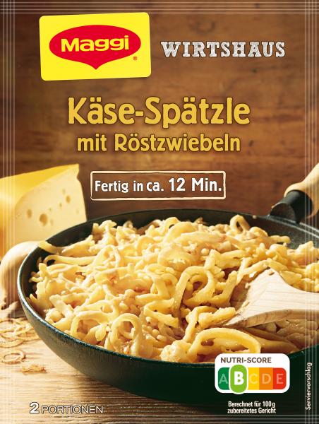 Maggi Wirtshaus Käse-Spätzle mit Röstzwiebeln
