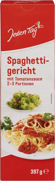 Jeden Tag Spaghetti-Gericht mit Tomaten-Sauce