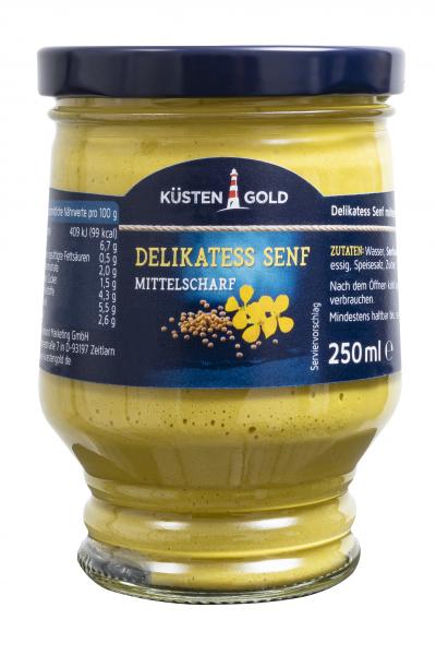 Küstengold Delikatess Senf mittelscharf