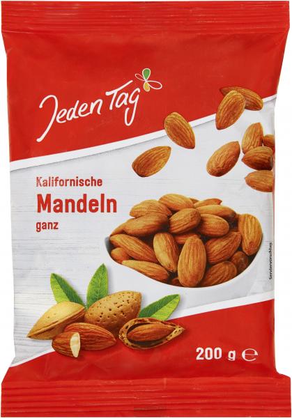 Jeden Tag Kalifornische Mandeln ganz