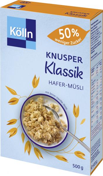 Kölln Knusper Hafer-Müsli % weniger Zucker