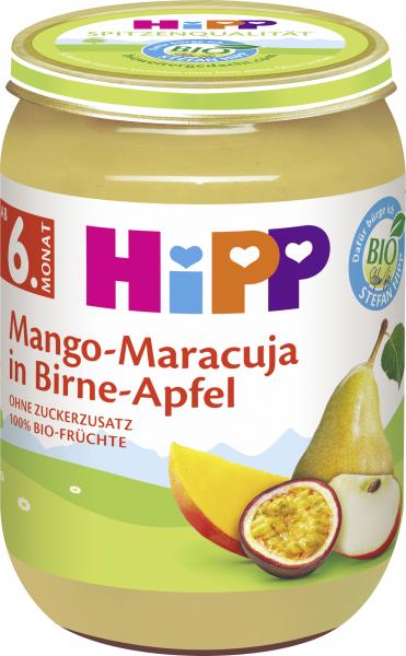 Hipp Mango-Maracuja in Birne-Apfel