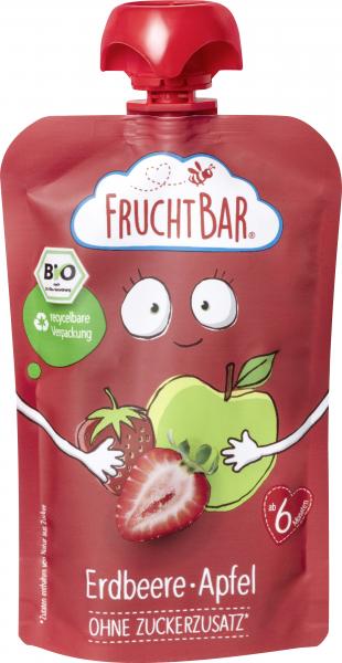 FruchtBar Bio Quetschie Fruchtpüree Erdbeere-Apfel