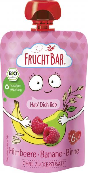 FruchtBar Bio Quetschie Fruchtpüree Himbeere-Banane-Birne