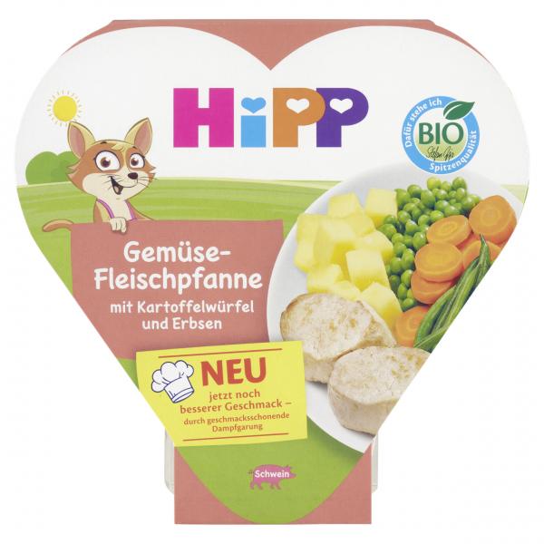 Hipp Bio Kinder-Teller Gemüse-Fleischpfanne mit Karoffelwürfeln und Erbsen
